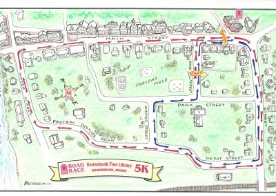 Library 5K Race Map
